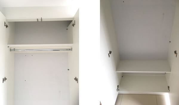 Hanging Rail and two shelves