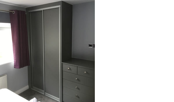 Sliding Wardrobe and Chest of Drawers