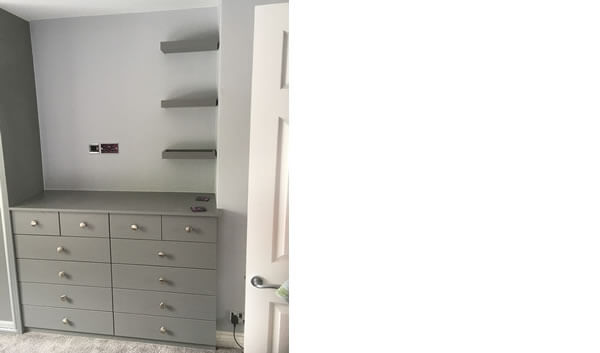 Chest of Drawers and Shelves