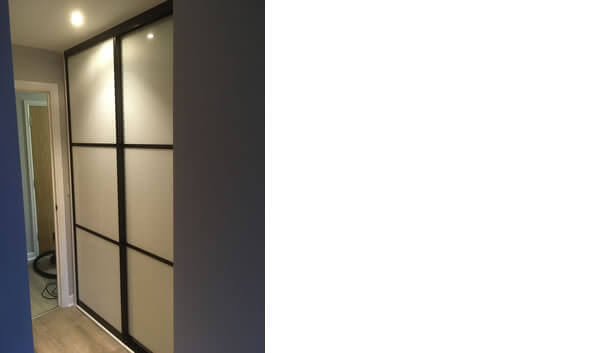 Double wardrobes with Glass Sliding Doors