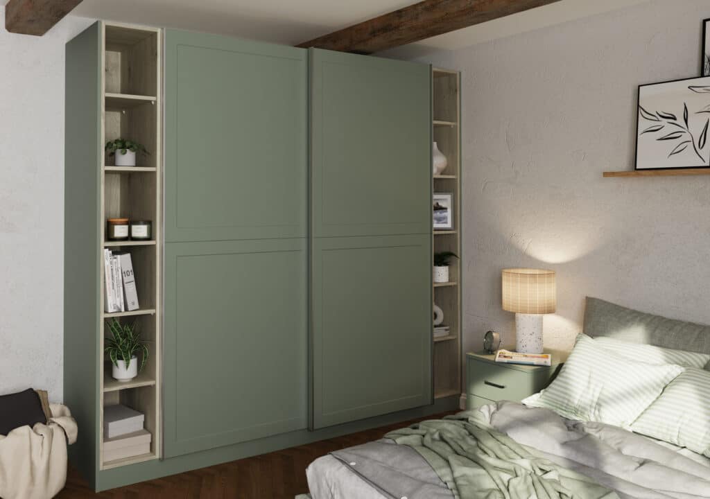 matt sage green richmond sliding door bedroom