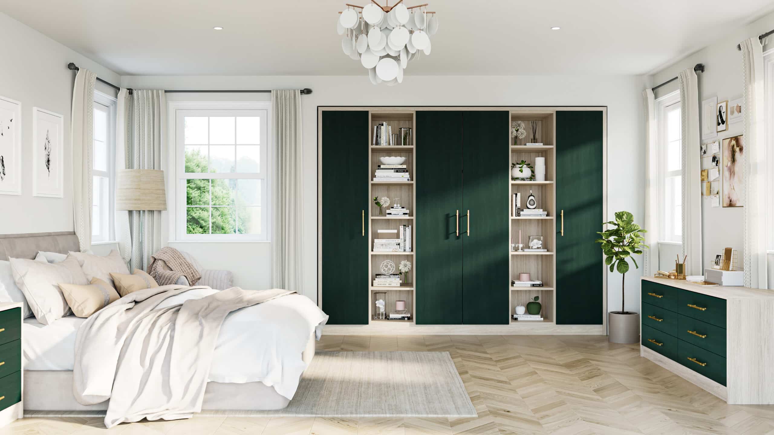 paint flow matt fir green venice bedroom 1