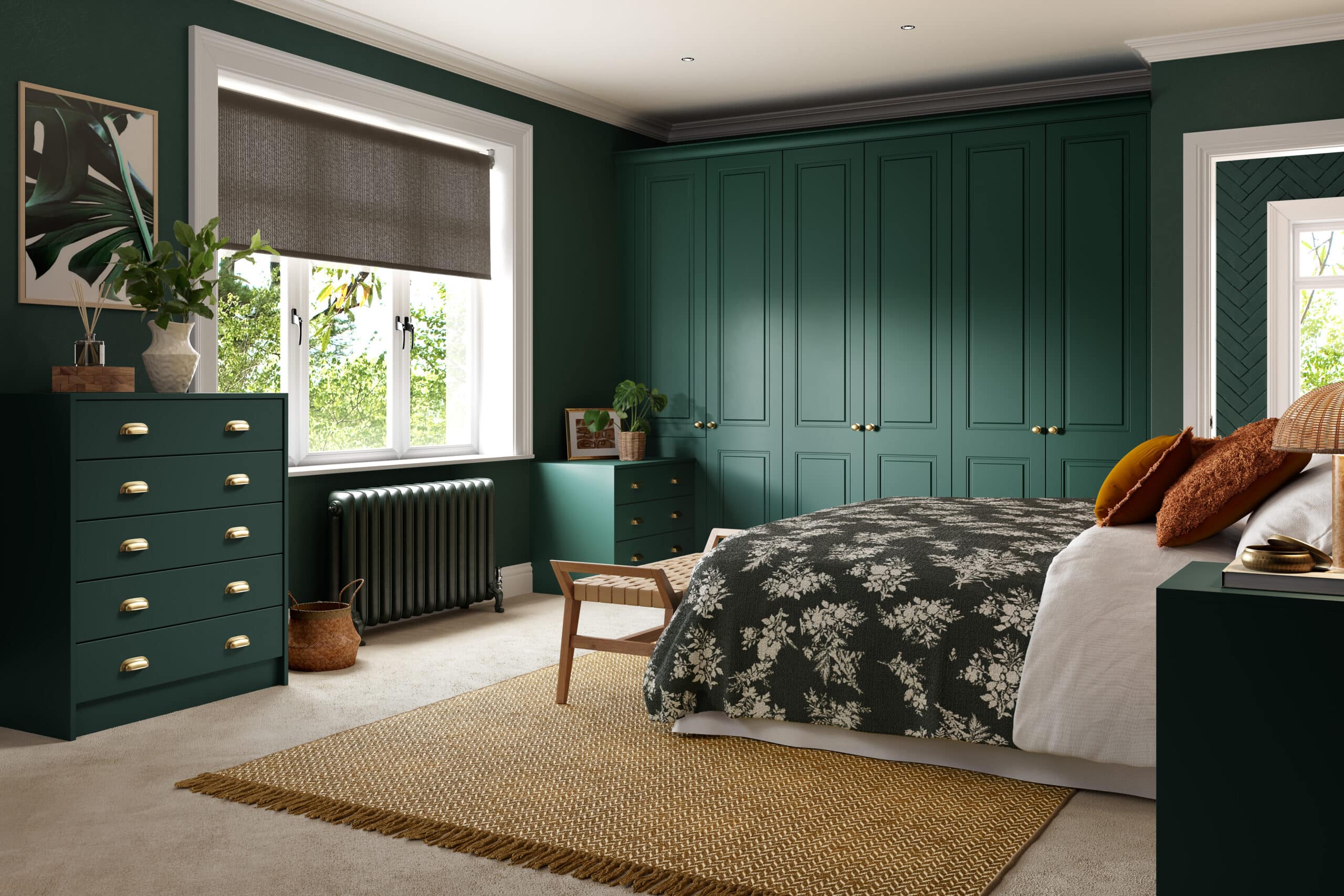 supermatt fir green carlton bedroom