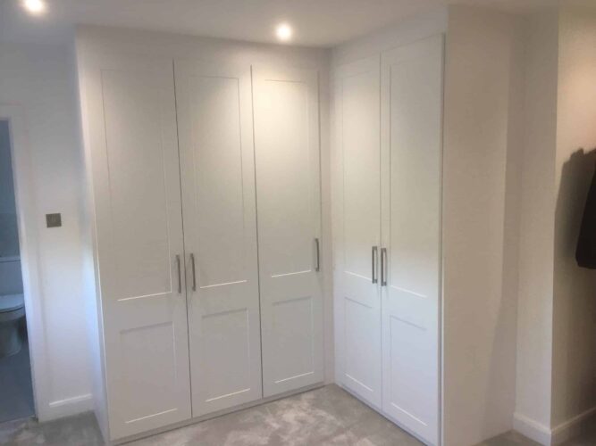 Corner Wardrobe, with matching Dressing Table and Chest of Drawers