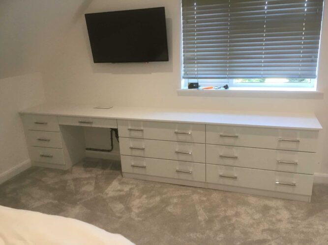 Dressing Table and Chest of Drawers with matching Corner Wardrobe.