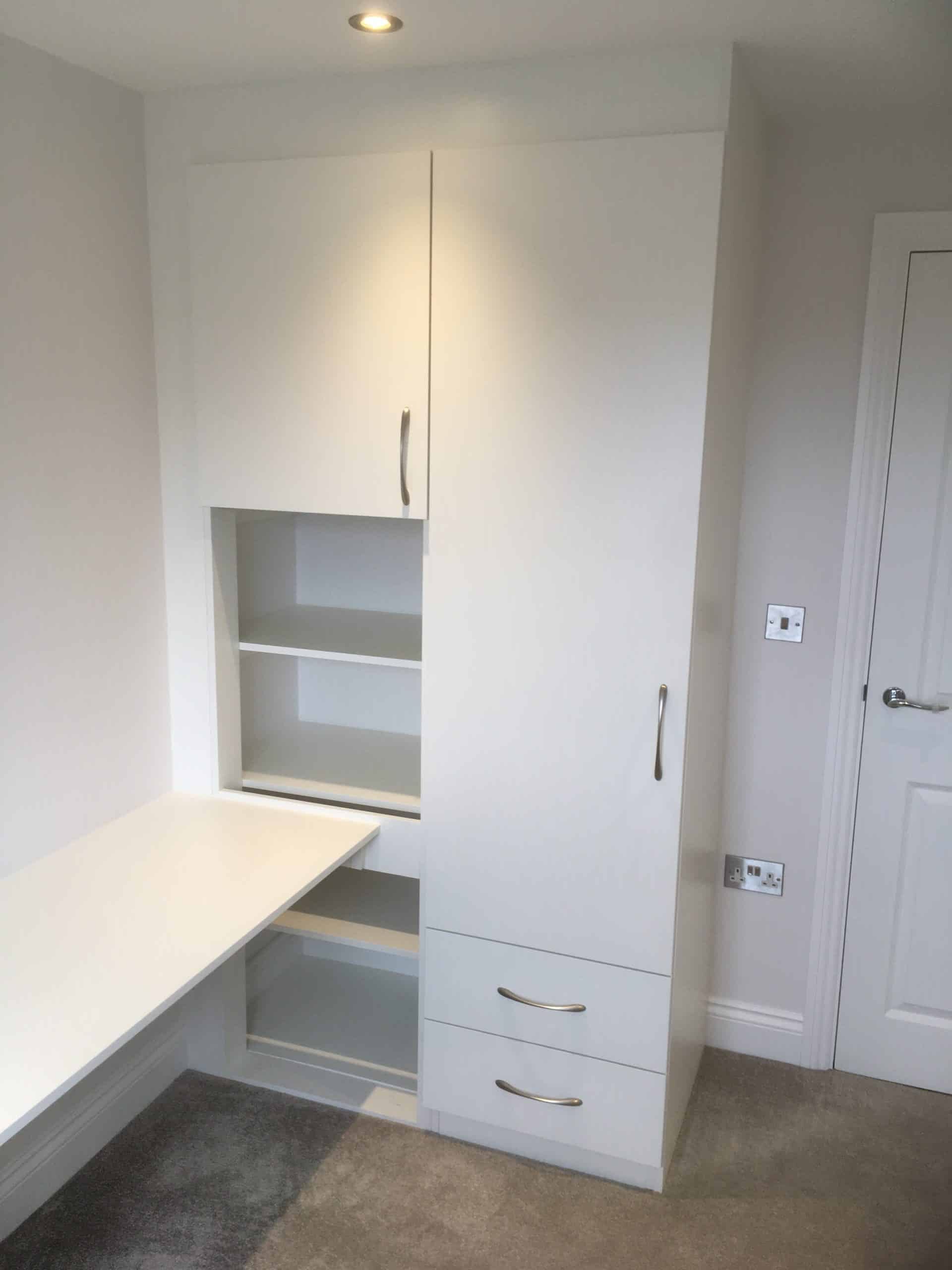 Desk with Fitted Wardrobe