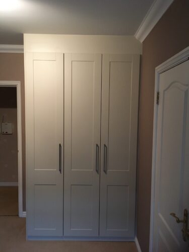 Double and Single fitted hinged door wardrobe.