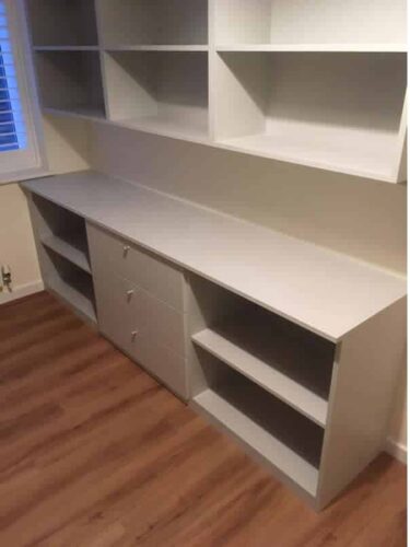 Wall Shelves with matching desk for Home Office.